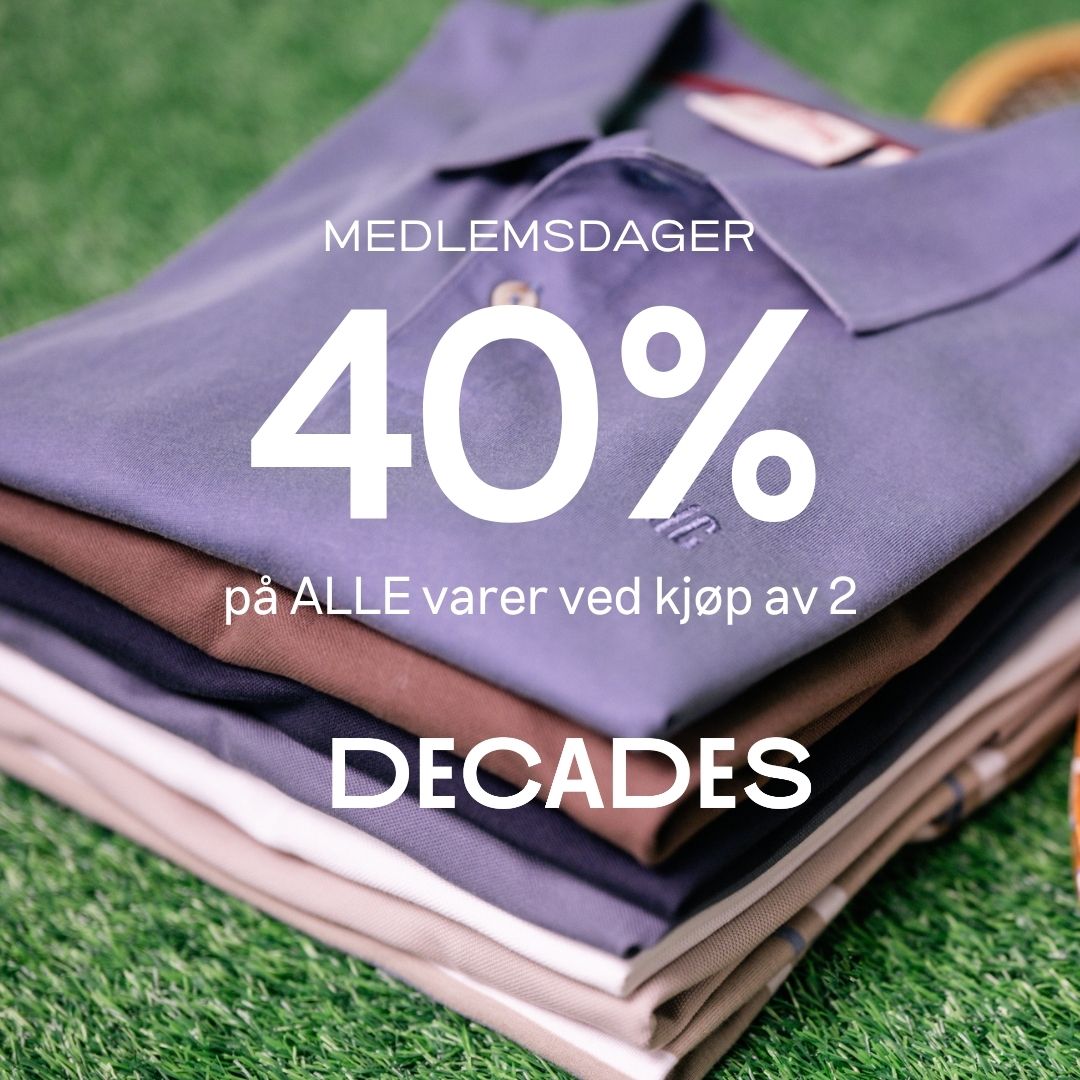 40 % på ALLE varer Decades