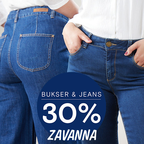 30% på alle bukser og jeans Zavanna